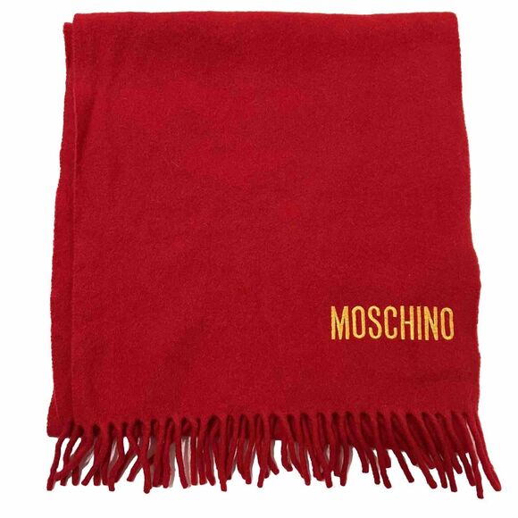 Moschino Wool Classic Scarf Rosso Moschino - Picture 1 of 5